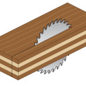 CROSSCUT SAW BLADE FOR PORTABLE MACHINES 165X2.2/1.6X20 Z=24 ATB 15°