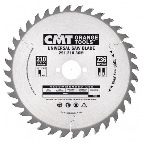 UNIVERSAL SAW BLADE 120X1.8X20 Z18 15° ATB