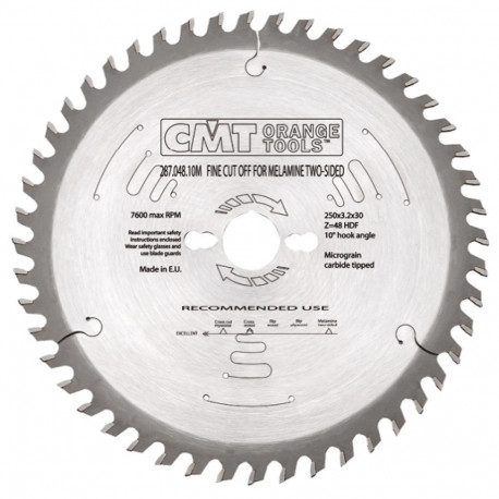 HOLLOW-GROUND SAW BLADE D=303X3.2X30 Z=60 -6° NEG.