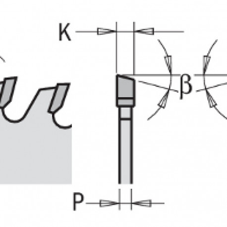 SAW BLADE HW 350X3.5/2.5X30 Z108 5ATB (CHROME)