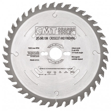 CROSSCUT AND FINISH SAW BLADE 450X3.8X30 Z=54 ATB 15°