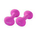 Hantlid TUNTURI Neopreen Dumbbells 3kg, lillad