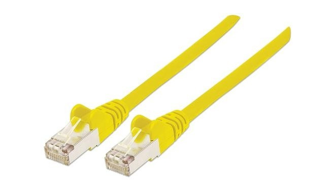 Intellinet Network Patch Cable, Cat6A, 0.5m, Yellow, Copper, S/FTP, LSOH / LSZH, PVC, RJ45, Gold Pla