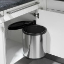 Hailo Compact-box M 15 L Round Stainless steel Black, Stainless steel