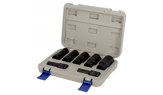 Hex impact long socket set Irimo 7 pcs 10-27mm 1/2"