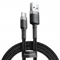 Baseus cable Cafule USB - USB-C 3m 2A gray-black