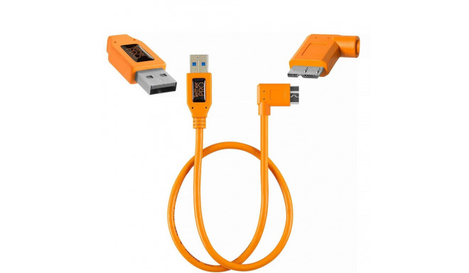 TetherPro Right Angle USB 3.0 to USB 3.0 Micro-B 5-Pin 50cm | Pigtail