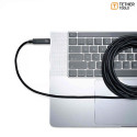 TetherPro USB-C to USB-C 4.6m Right Angle | Black