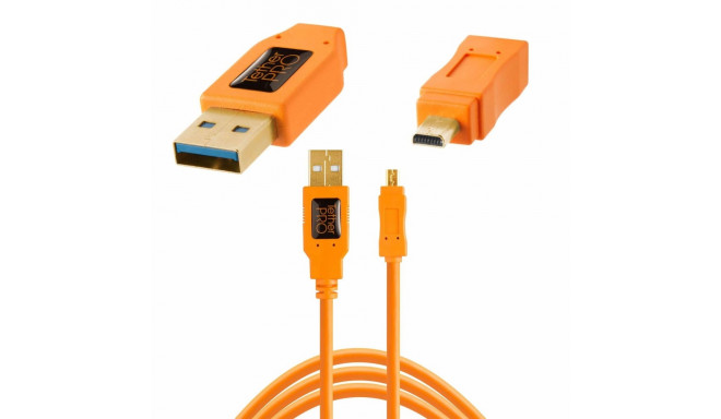 TetherPro USB 2.0 A isane - Mini-B 8 Pin 4.6m