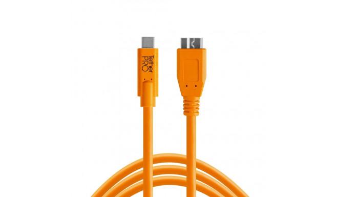 TetherPro USB-C to 3.0 Micro-B 4.6m Orange