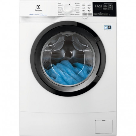 The Electrolux PerfectCare 600 Slim Washing Machine (Model: EW6SN426BP) is a compac