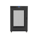 Free-standing cabinet 19 inches 22U 800x1000 perforated doors LCD (flat pack) V2 black