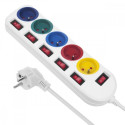 Power strip 5 socket with switches MCE204M/W
