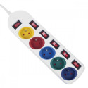 Power strip 5 socket with switches MCE204M/W