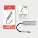 Hub HMC-5 2x USB-A, HDMI, SD/microSD, USB 3.2 Gen 1, PD 100W, 20cm USB-C cable
