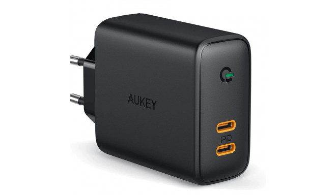 Output: AUKEY PA-D2 Wall Charger 2xUSB-C PD Power Delivery