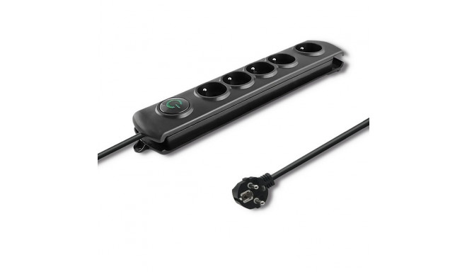 Surge protector 5 sockets 3m black