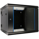 Wall cabinet rack 9U 600x600 black two sections
