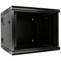 Wall cabinet rack 9U 600x600 black two sections