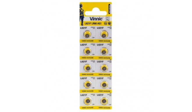 Vinnic AG1 | LR60 | SR621W | 164 | GP64A | 364 | leeliselised 1,5 V patareid (10tk)