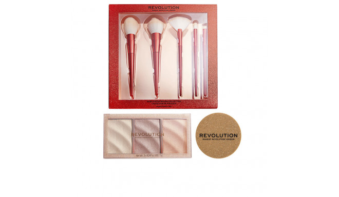 REVOLUTION MAKE UP ILUMIADORES & BROCHAS LOTE 3 pz