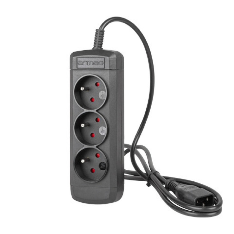 POWER STRIP 1.5M ARMAC ARCOLOR3 3X OUTLETS FOR UPS IEC C14 INPUT