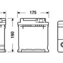 Exide Excell 110Ah 850A 394x175x190-+