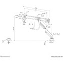 "Full Motion Tischhalterung für zwei Flachbildschirme 17-32'' 7KG 2x 8KG Black Neomounts"