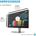 "68,6cm/27'' (2560x1440) HP Z27q G3 16:9 5ms HDMI 2xDisplayPort VESA Pivot QHD Silver"