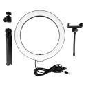 Led RING Stream RGB lamp 10inch with holder for mobile + tripod