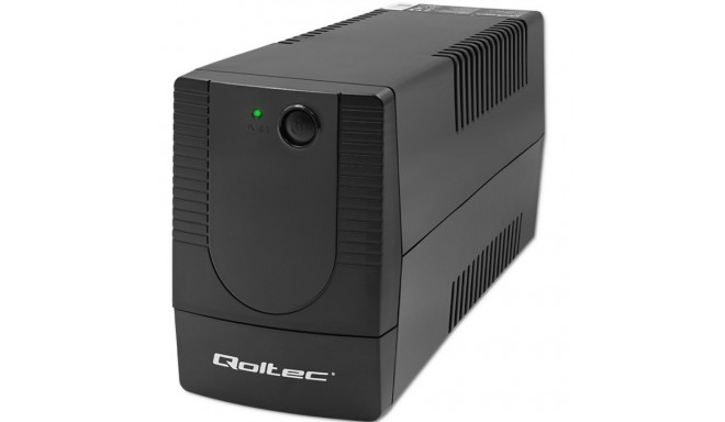 Qoltec 53774 uninterruptible power supply (UPS) Line-Interactive 1 kVA 600 W 1 AC outlet(s)