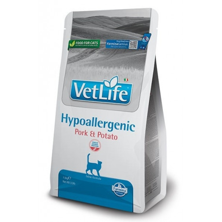 FARMINA VET Life hüpoallergeenne kassitoit sealiha ja kartuliga kuivtoit 1.5 kg
