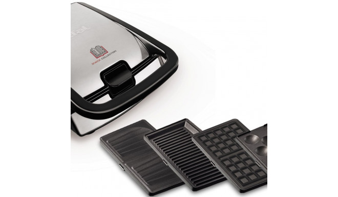 Tefal SW854D sandwich maker 700 W Black, Stainless steel