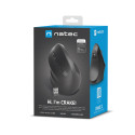 VERTICAL MOUSE NATEC CRAKE 2 WIRELESS 2400DPI BLUETOOTH 5.2 + 2.4GHZ FOR LEFT HANDED USERS BLACK
