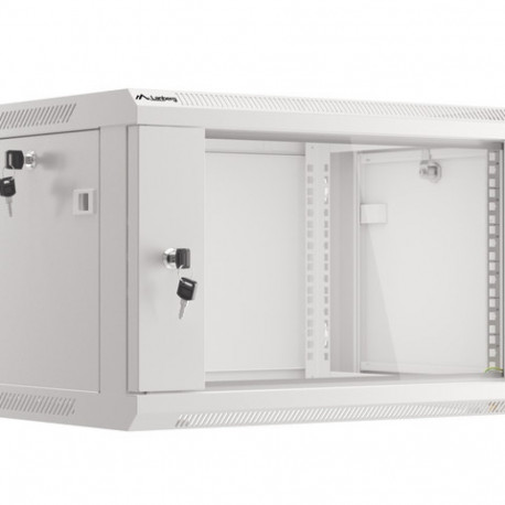 Lanberg V2 19" seinakapp 6U/600x450 (lamedas pakendis) klaasuksega, hall