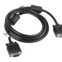 VGA M/F EXTENSION CABLE 1.8M SHIELDED FERRITE BLACK LANBERG