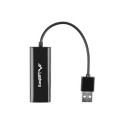 Lanberg adapter USB - RJ-45, black (NC-0100-01)