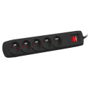SURGE PROTECTOR NATEC BERCY 400 1.5M 5X FRENCH OUTLETS BLACK