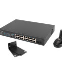 SWITCH LANBERG 16X 100MB POE+/2X 1GB/1X SFP UNMANAGED RACK 10" & 19" GIGABIT ETHERNET 150W