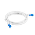 PATCHCORD CAT.6A S/FTP LSZH CCA 3M WHITE FLUKE PASSED LANBERG