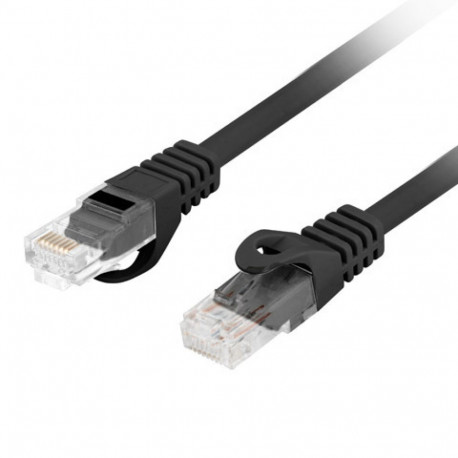 PATCHCORD CAT.6 UTP LSZH CU 0.5M BLACK FLUKE PASSED LANBERG