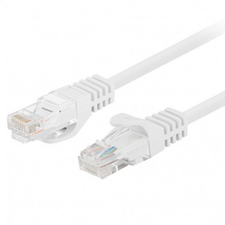 PATCHCORD CAT.5E UTP 0.25M WHITE FLUKE PASSED LANBERG