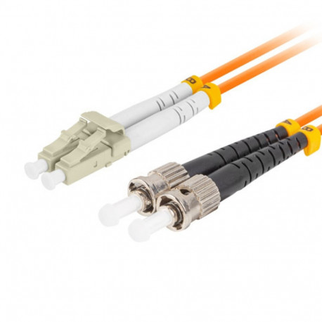 FIBER OPTIC PATCHCORD MM ST/UPC-LC/UPC DUPLEX 10M LSZH OM2 50/125 3.0MM ORANGE LANBERG