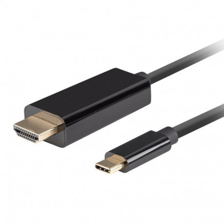 Lanberg cable USB-C (M) - HDMI (M) 4K 60Hz 0.5m, black