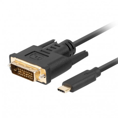 USB-C(M)->DVI-D(24+1)(M) CABLE 3M BLACK LANBERG