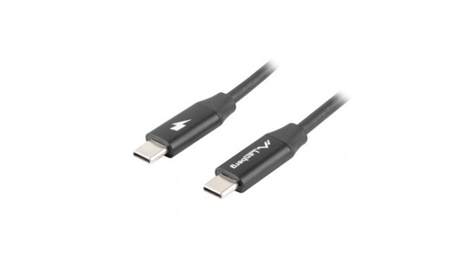 USB-C M/M 2.0 CABLE 1M QUICK CHARGE 4.0 BLACK LANBERG