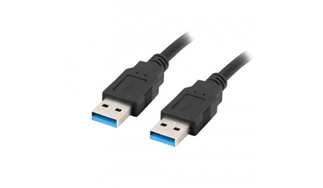 USB-A M/M 3.0 CABLE 0.5M BLACK LANBERG
