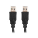 Lanberg kaabel USB-A 3.0 M/M 0,5m, must