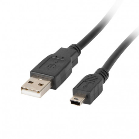 Lanberg cable MiniUSB (M) - USB-A (M) 2.0 0.3m, black