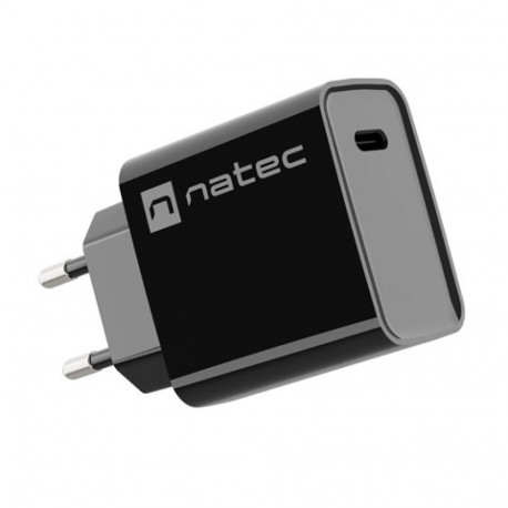 NATEC USB-laadija RIBERA 1x USB-C 20W, must